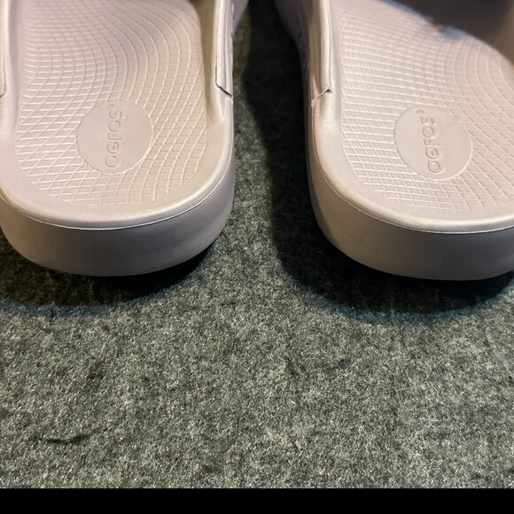 Oofos OOAHH UNISEX MAUVE Recovery Slide/Sandals Size M12 / W14  **NWT**  (E/P) - Picture 4 of 7